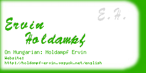 ervin holdampf business card